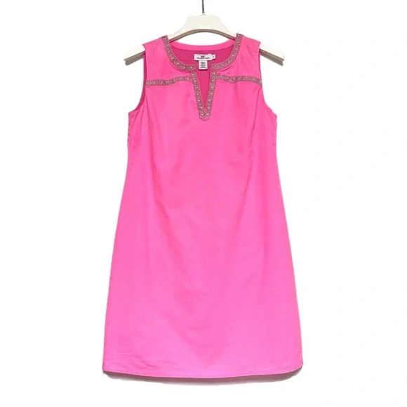 Vineyard Vines EUC Pink Shift Dress Size 10 - Picture 1 of 6